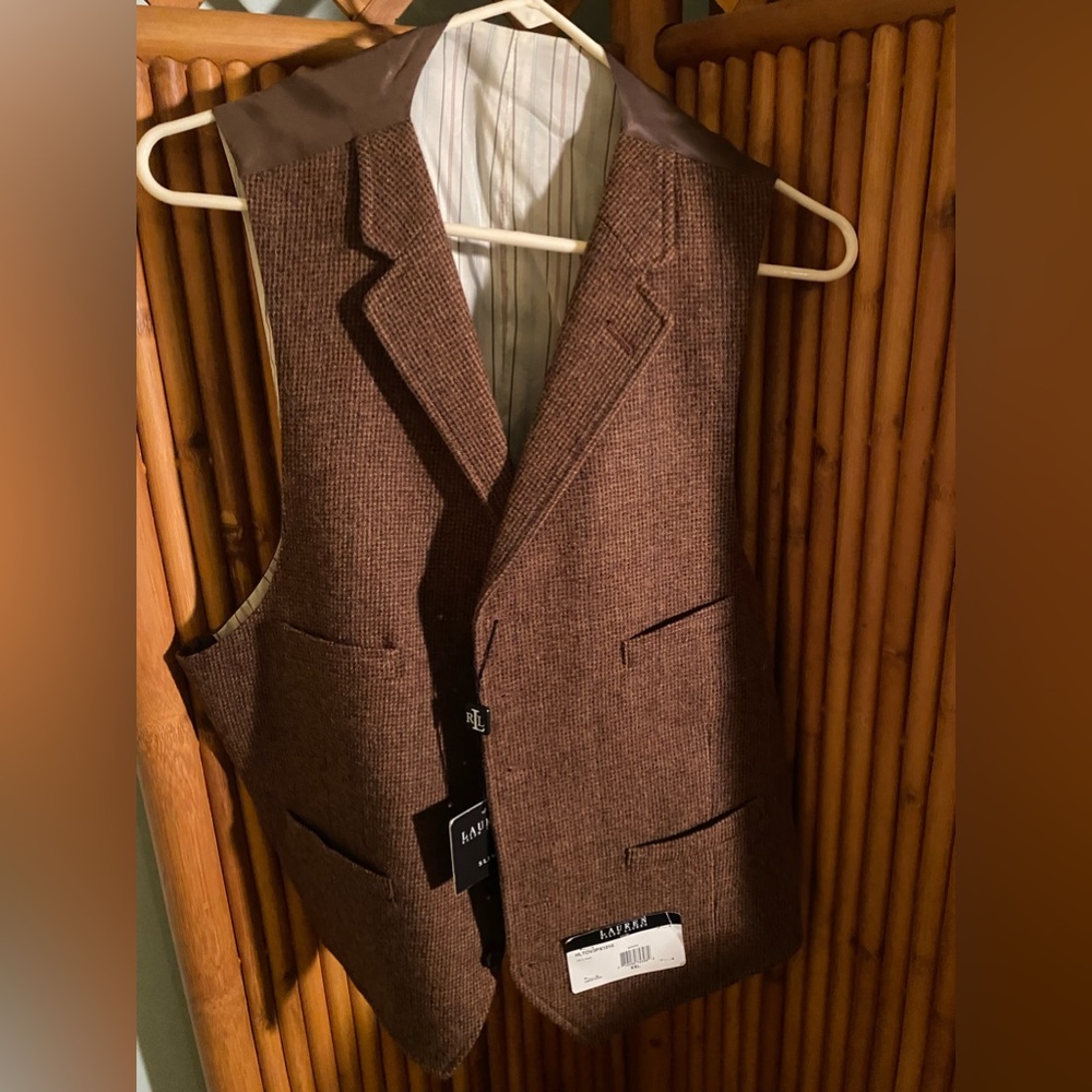 Lauren Ralph Lauren XXL Tweed Vest Brand New